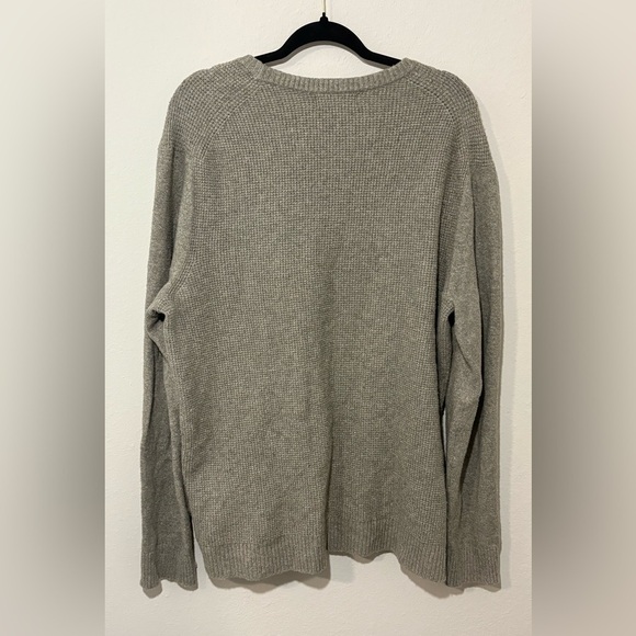 Banana Republic Men’s Gray Knit Sweater XL | Cotton Blend Crewneck Pullover - Picture 3 of 4